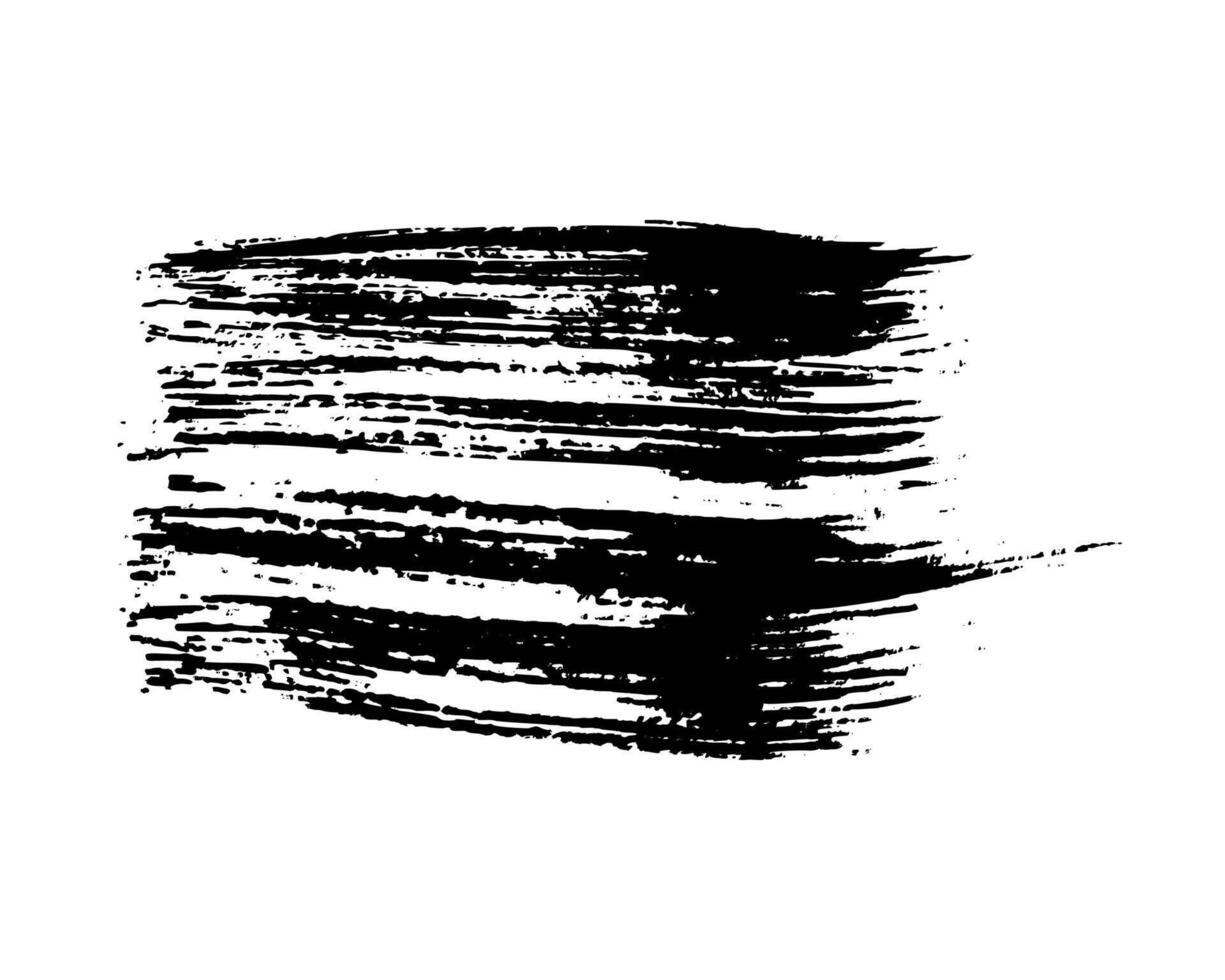 Black brush stroke. ink spot isolated vector