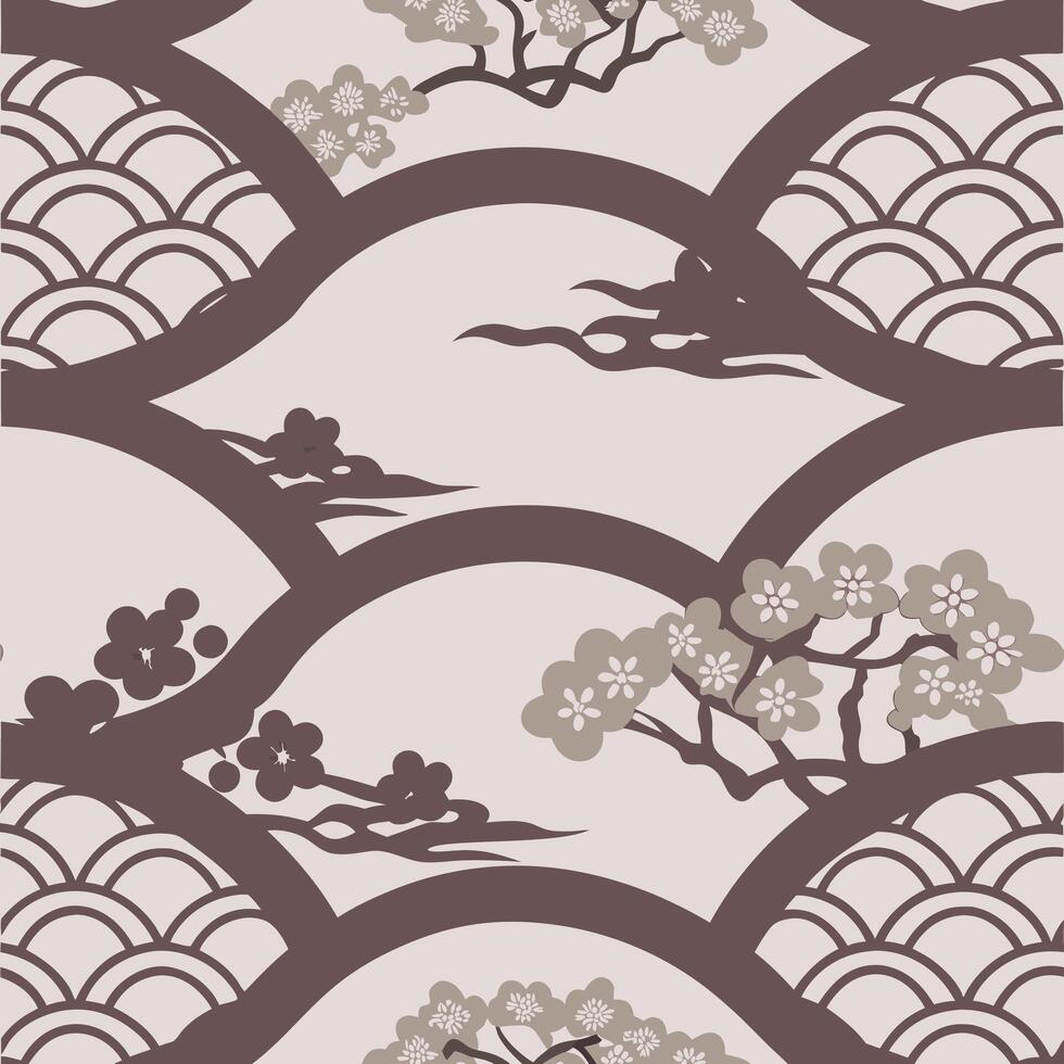 Abstract Japanese pattern. Flat design image vector