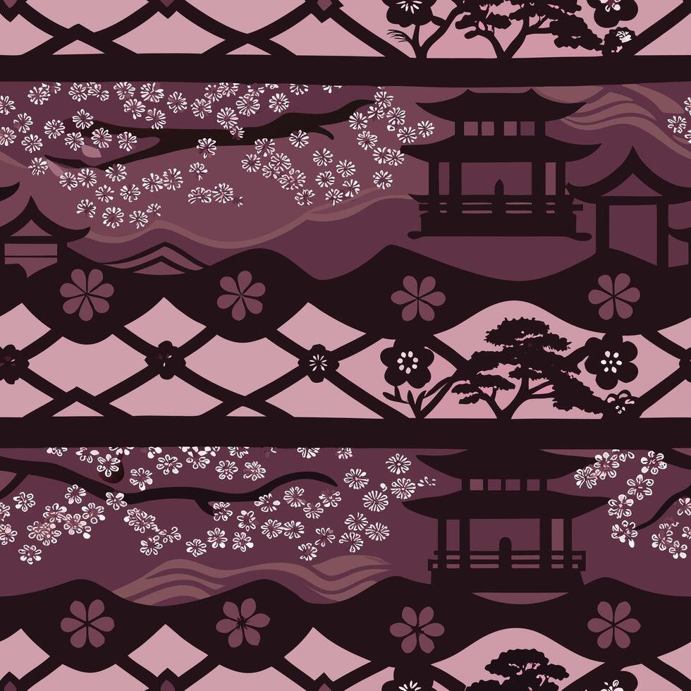 Abstract Japanese pattern. Flat design. vector