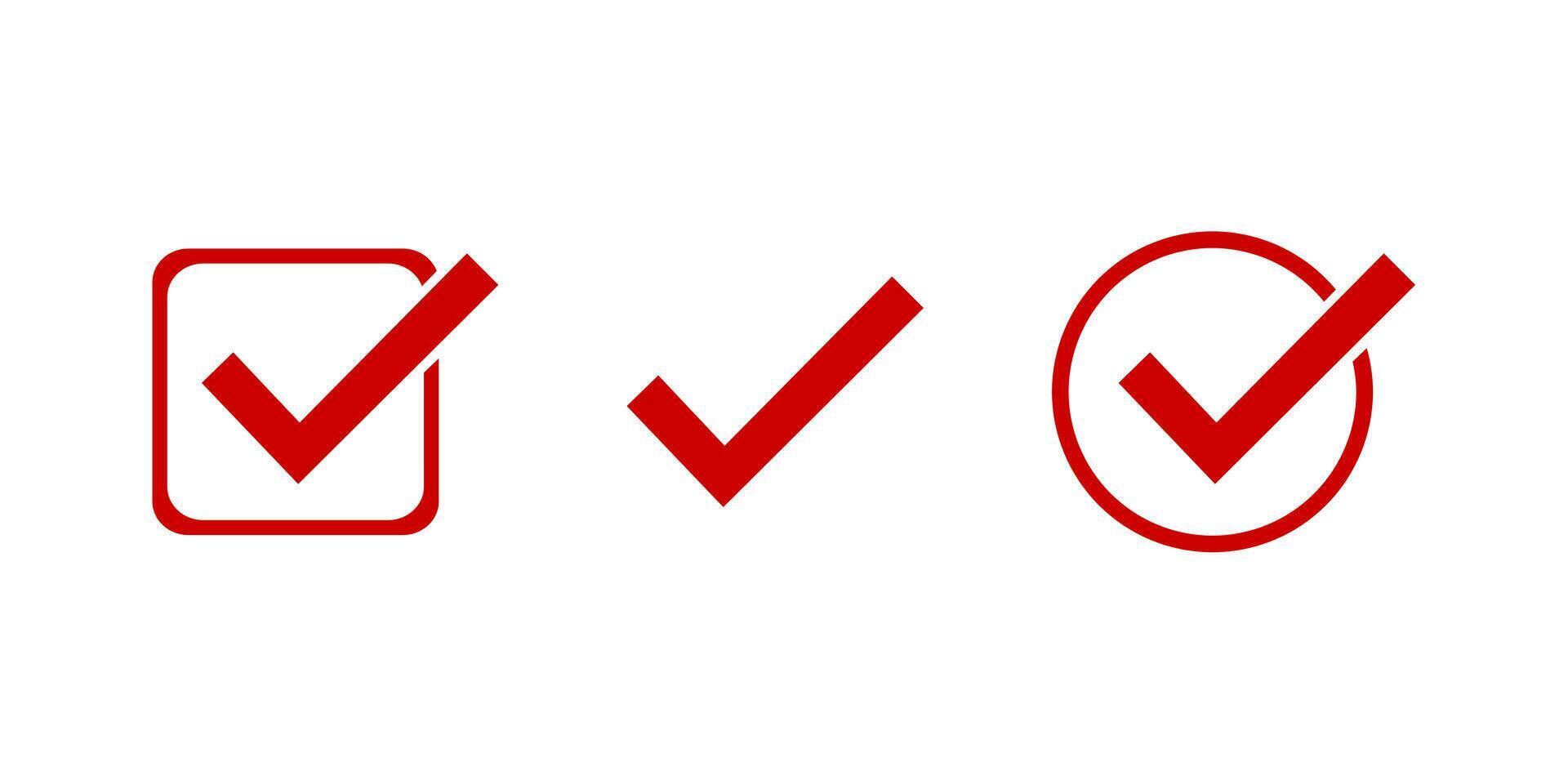 Check mark icon set vector
