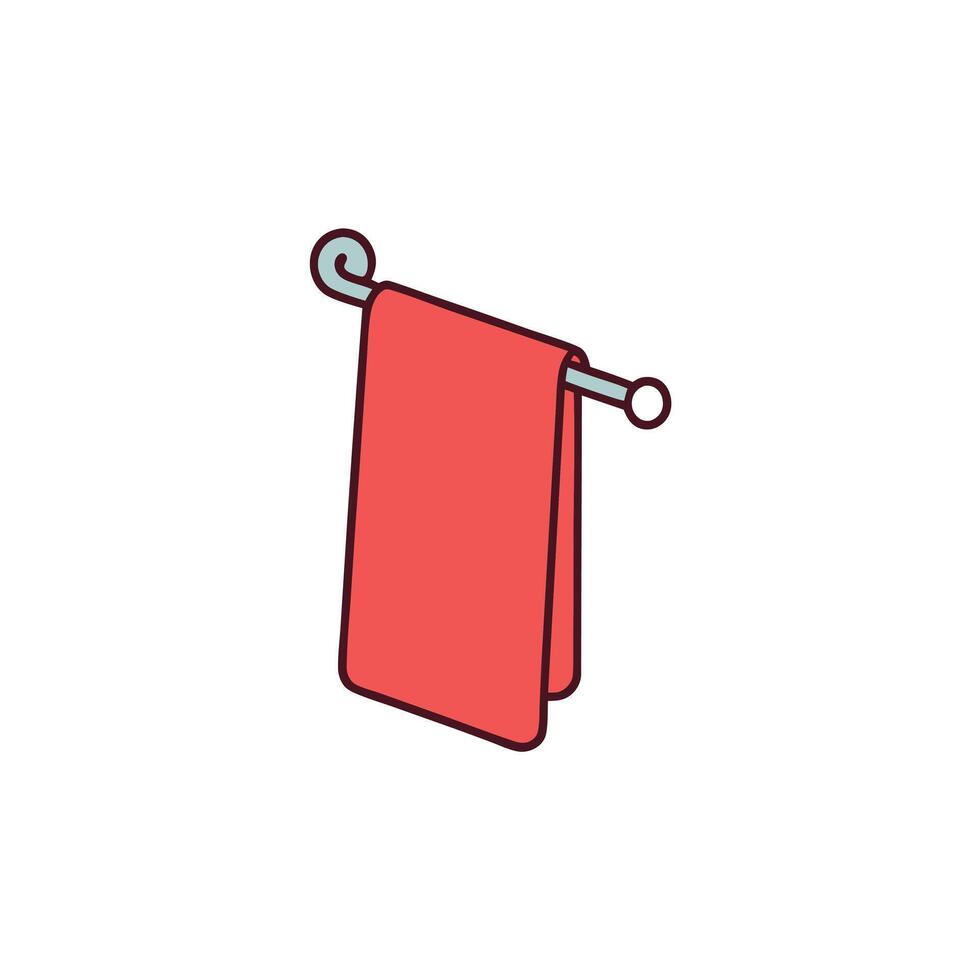 Modern Towel Hanging Rack for Home and Spa Designs vector