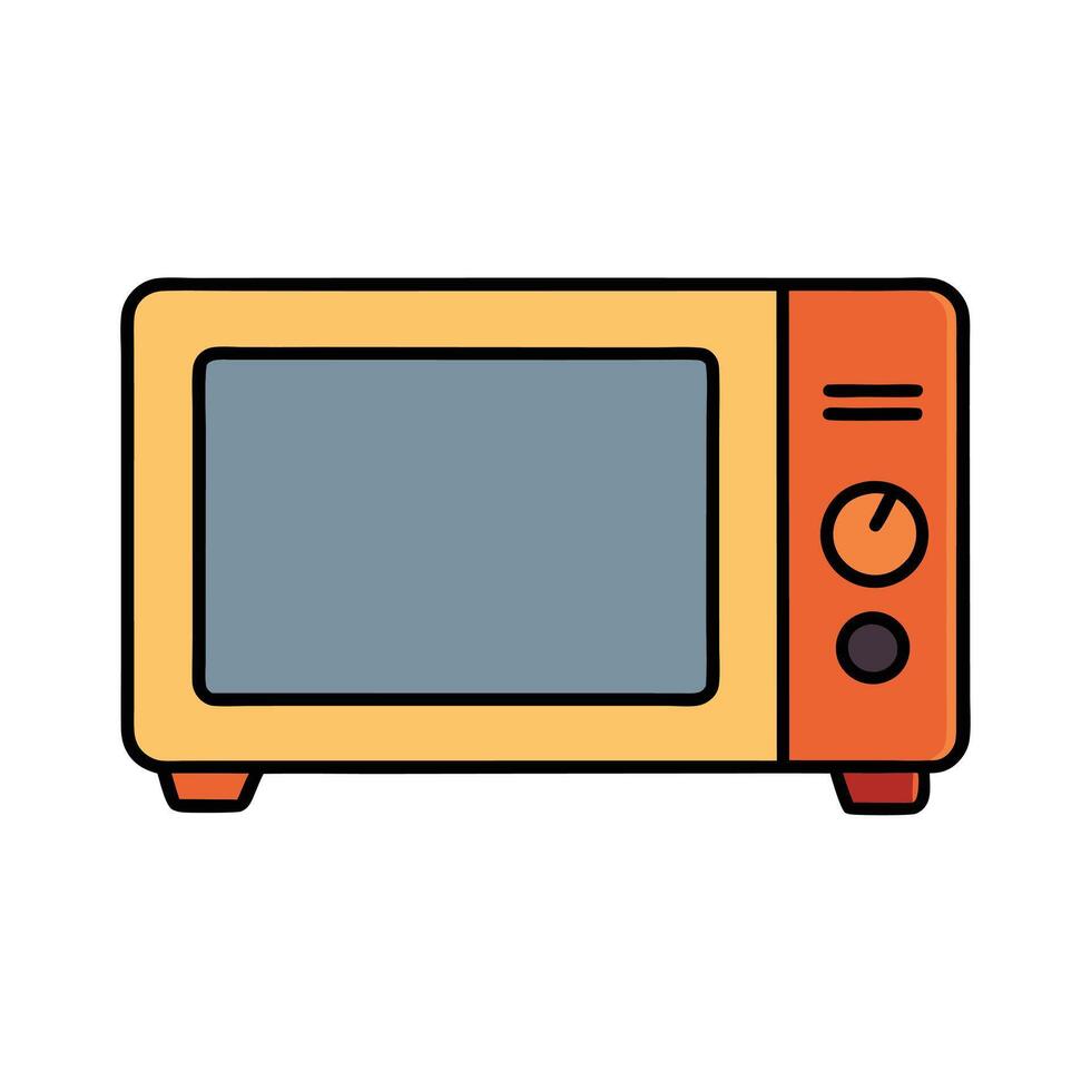 Modern Microwave Appliance for Home Cooking vector