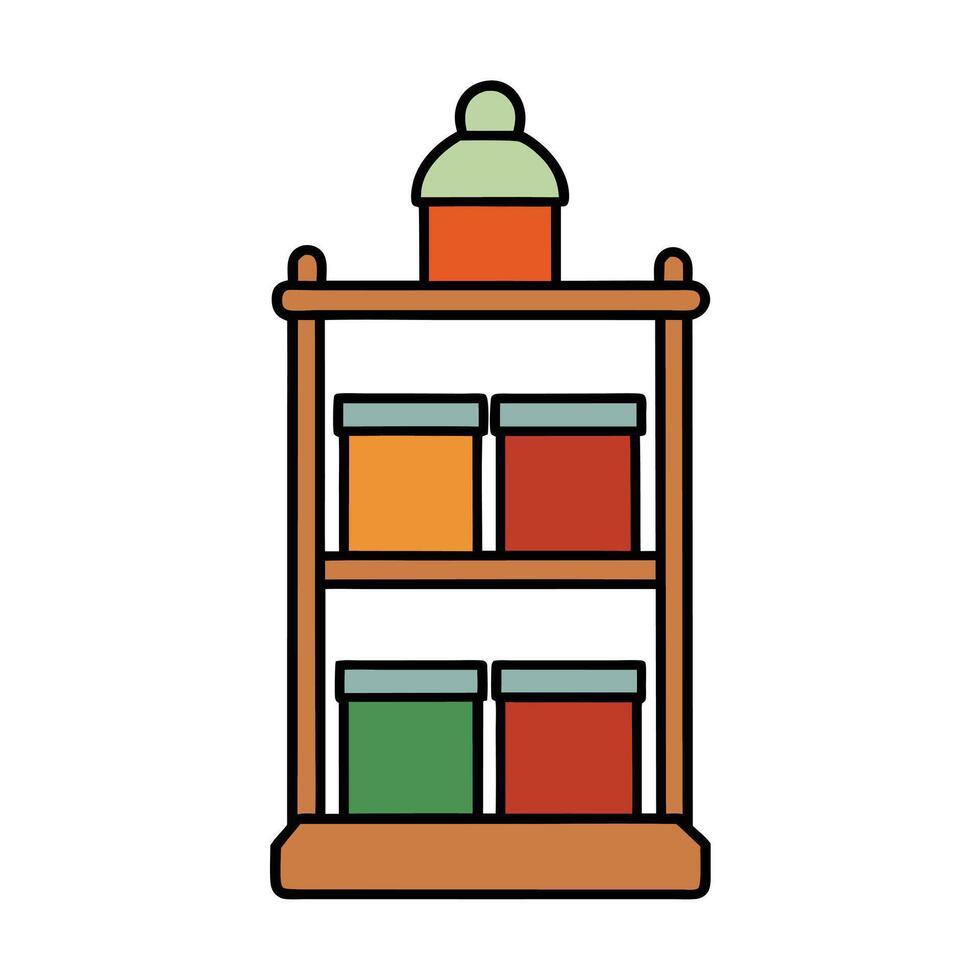 Minimalist Spice Holder for Culinary Ingredients vector