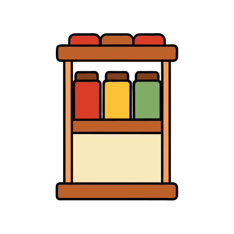 Spice Rack Flat Illustration for Kitchen Organization vector