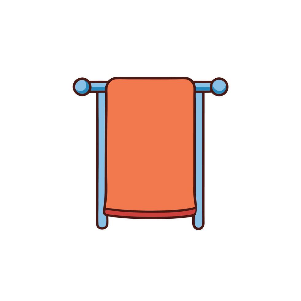 Minimalist Towel Rack Design for Home and Hotel Interiors vector