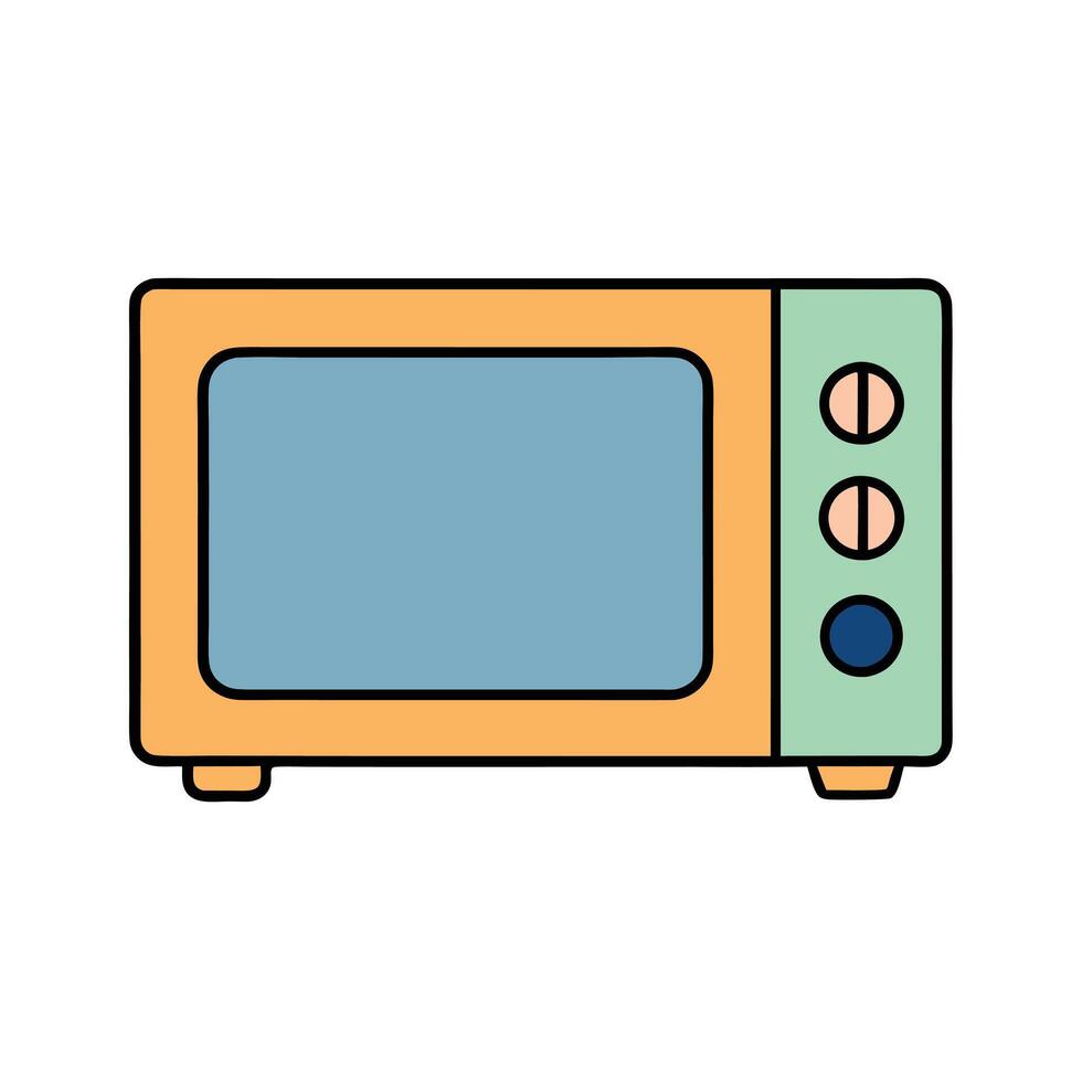 Stylish Microwave Design for Quick Meals vector