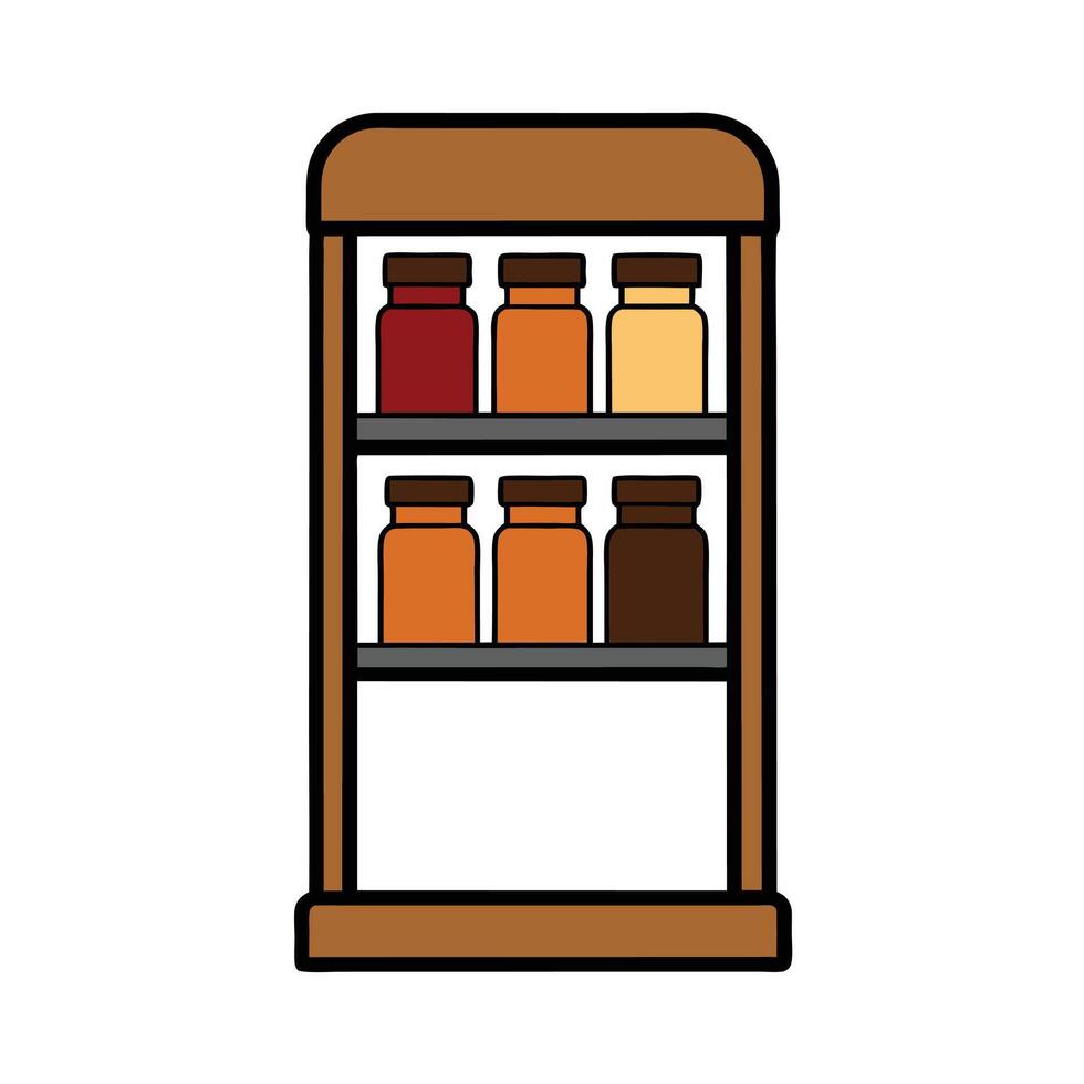 Modern Spice Rack Design for Cooking Essentials vector