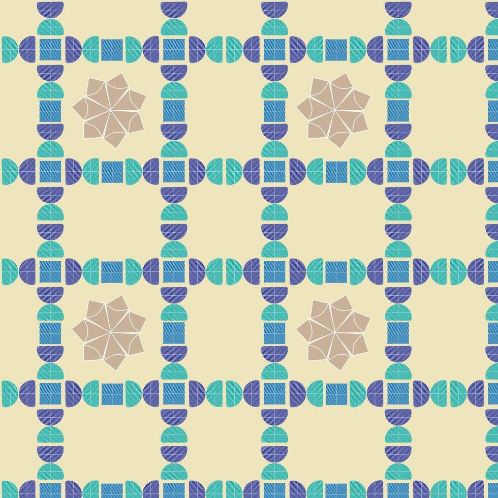 Flat linear arabic pattern vector