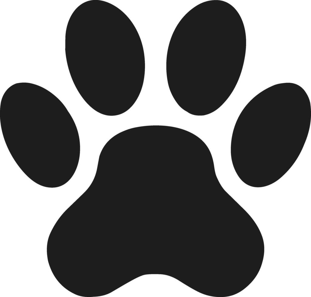 Animal Paw Print Silhouette Illustration vector