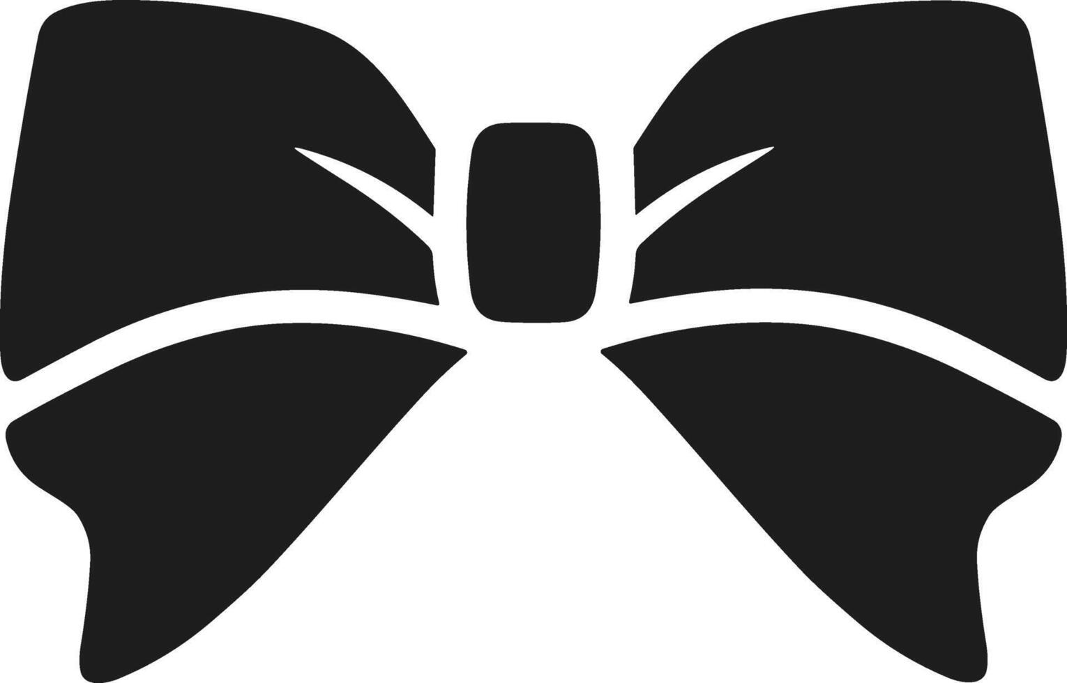 Elegant Bow Tie Silhouette - Minimalist Illustration vector