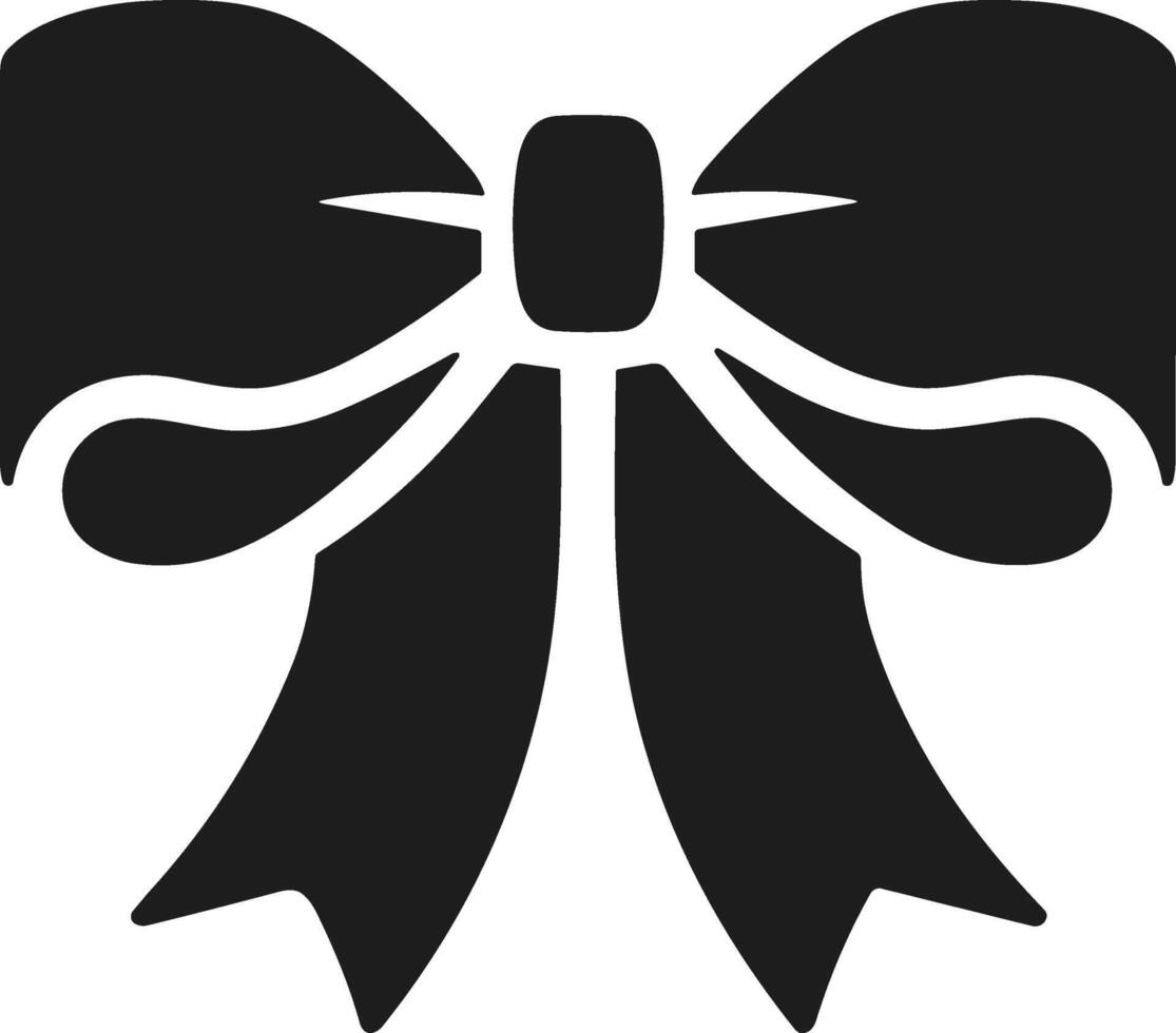 Elegant Black Bow Silhouette for Decoration and Design vector