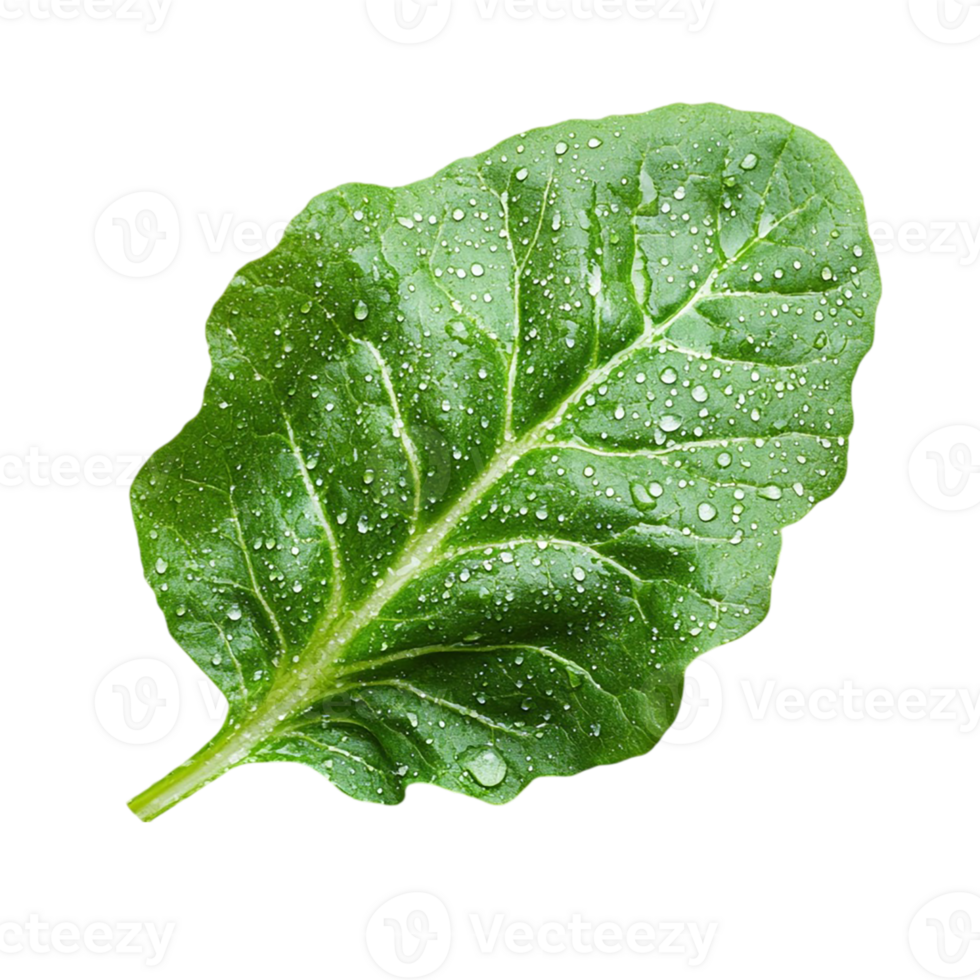 A leaf with water droplets on it png
