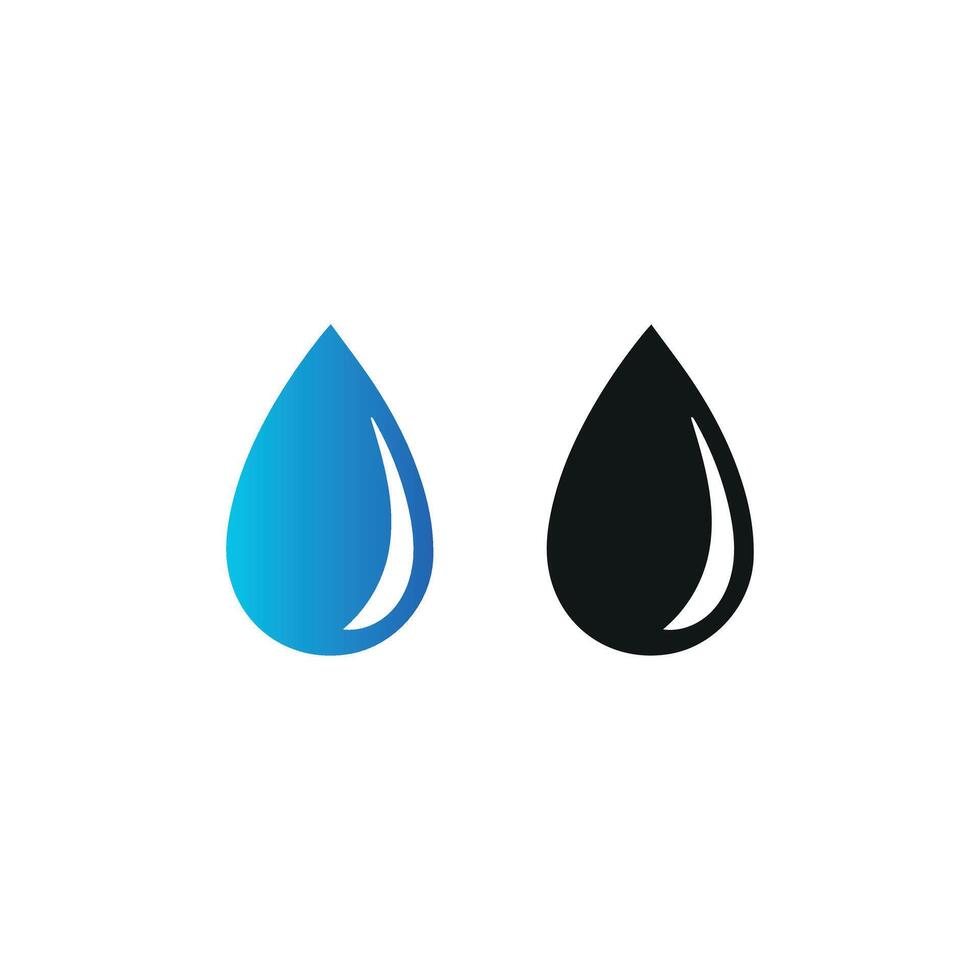 Water Drop Icon Gradient and Solid for Designs vector