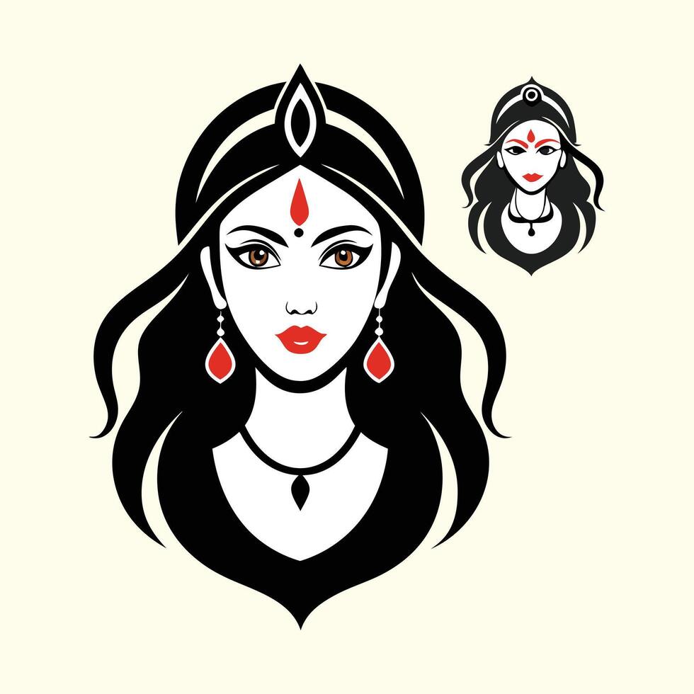 A woman with long hair and a red nose vector