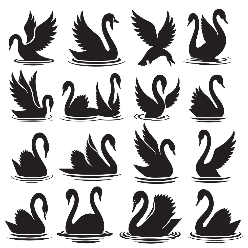duck silhouette design with a white background vector