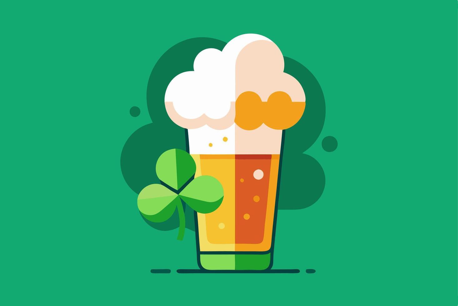 St patricks day beer illustration vector