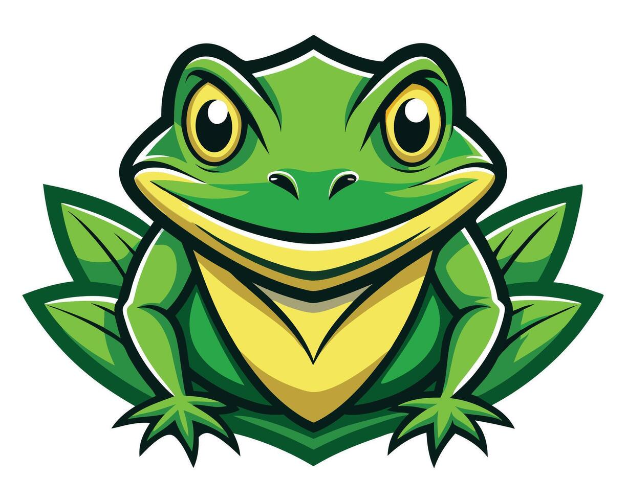 Frog mascot illustration vector