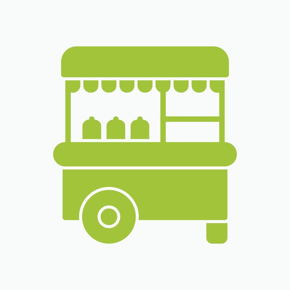 Food Cart trendy art gorgeous abstract illustration colorful useful design vector