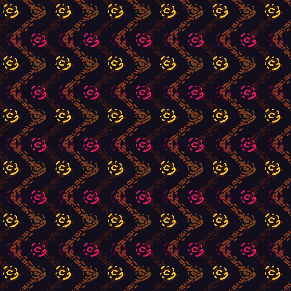 a pattern with many different colored flowers on it vector