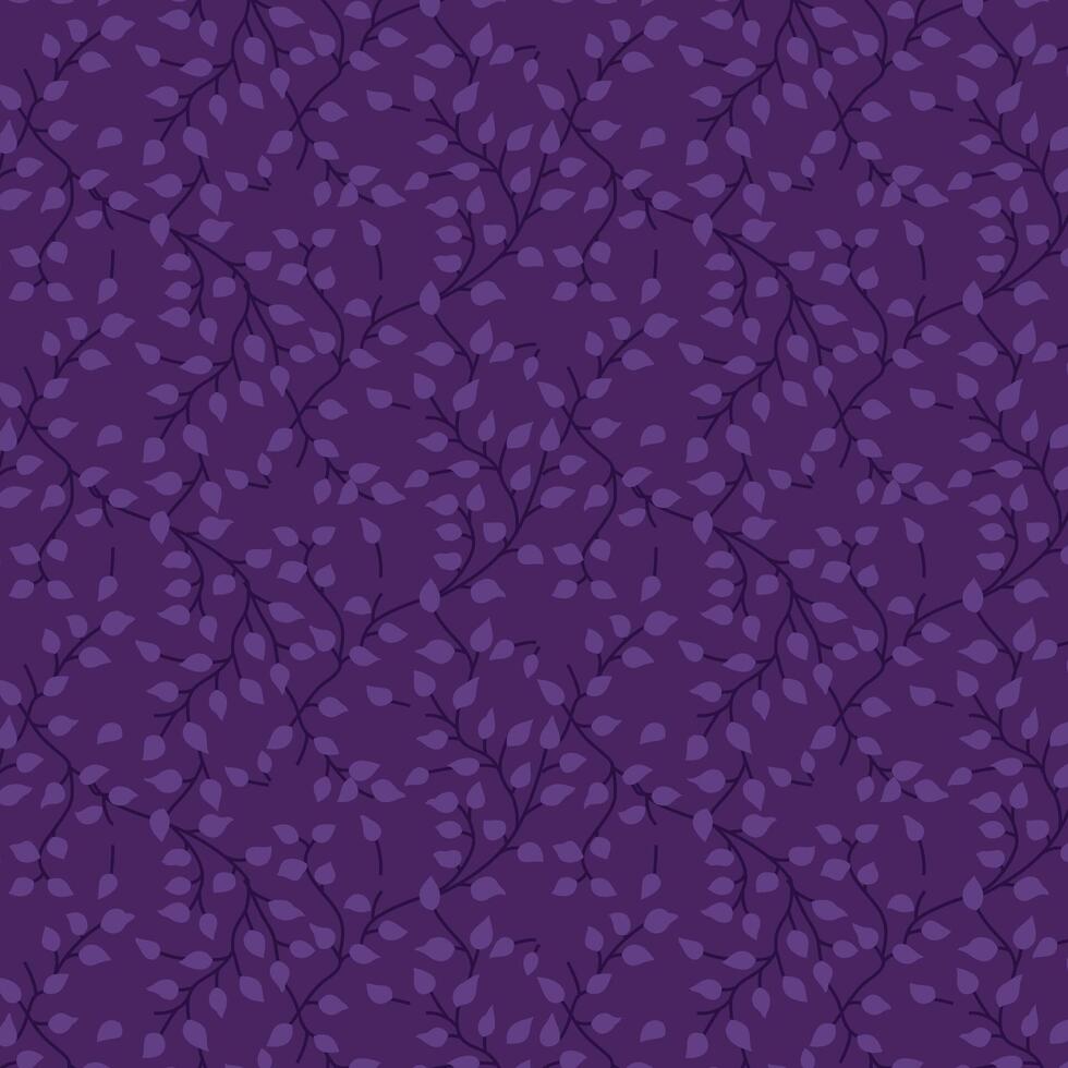 a purple background with leaves vector