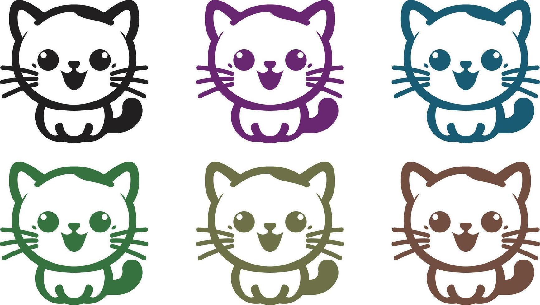 Charming Cat Illustrations for Kids Projects vector