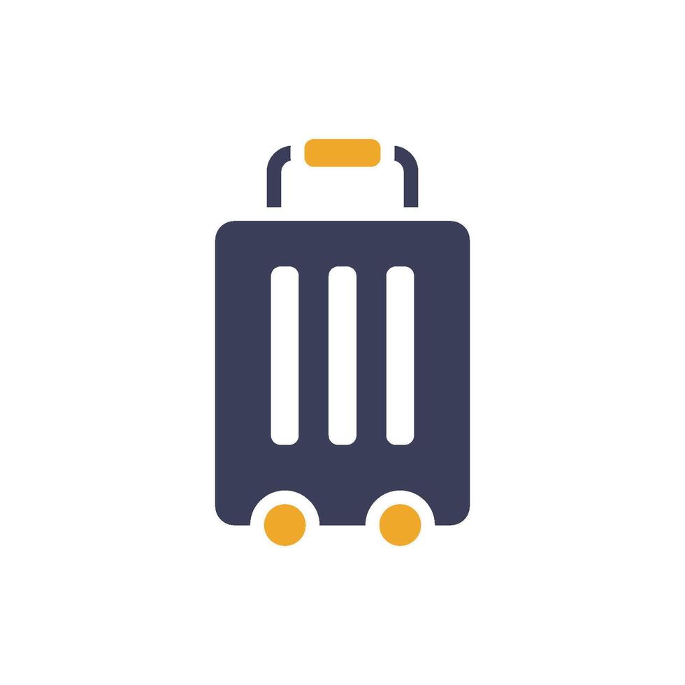 A suitcase icon symbolizing travel joy, exciting holidays, and memorable summers. Perfect for travel apps and tourism websites, it conveys the thrill of new journeys and adventures vector