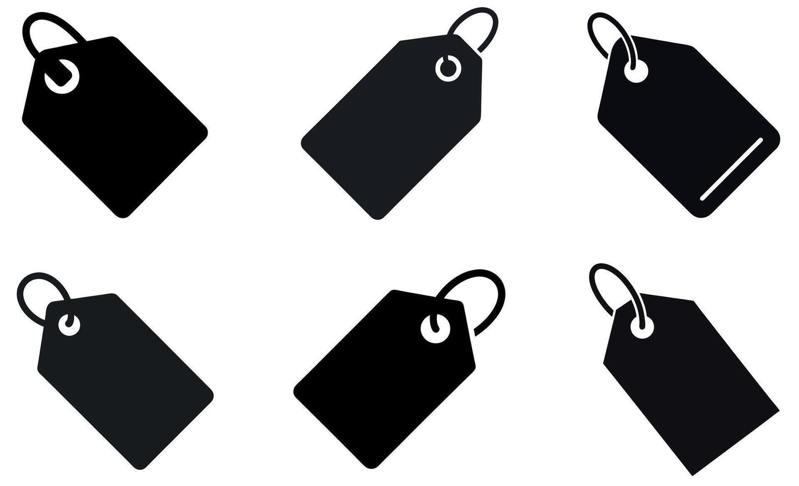 Simple black price tag icon design vector
