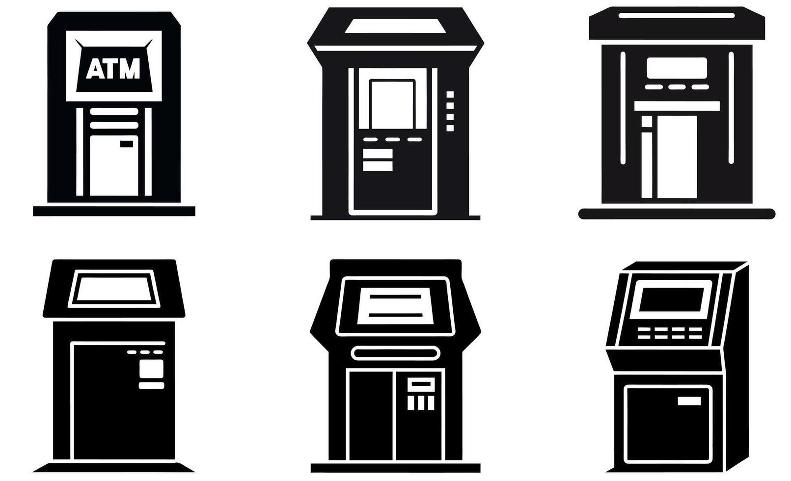 ATM machine logo icon design vector