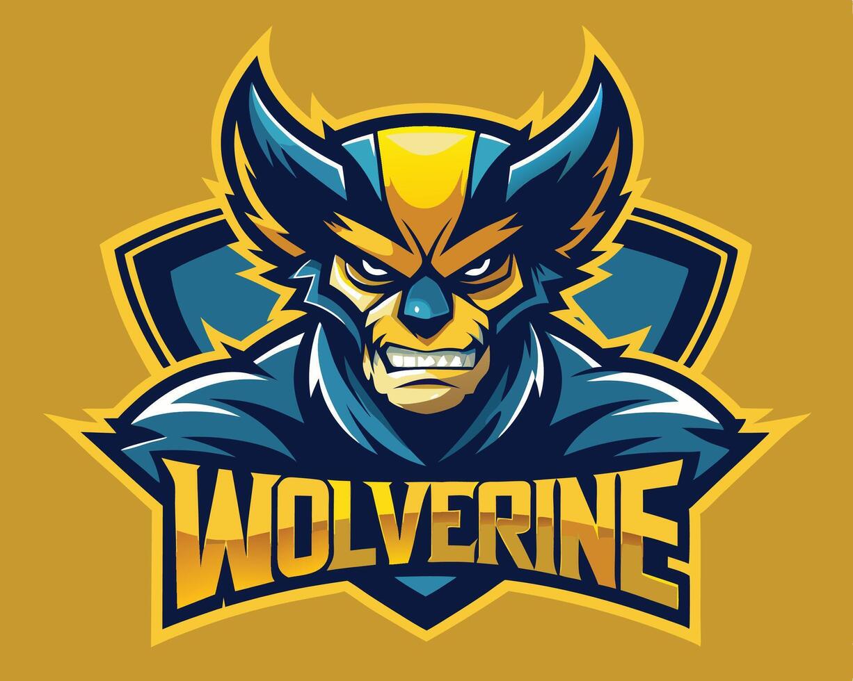 The logo for the team wolverine vector