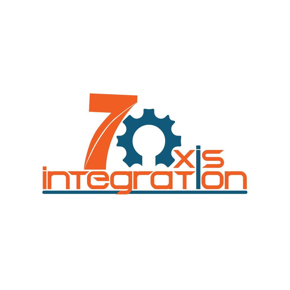 Company logo, 7 axis integration, art logo icon design illustration vector