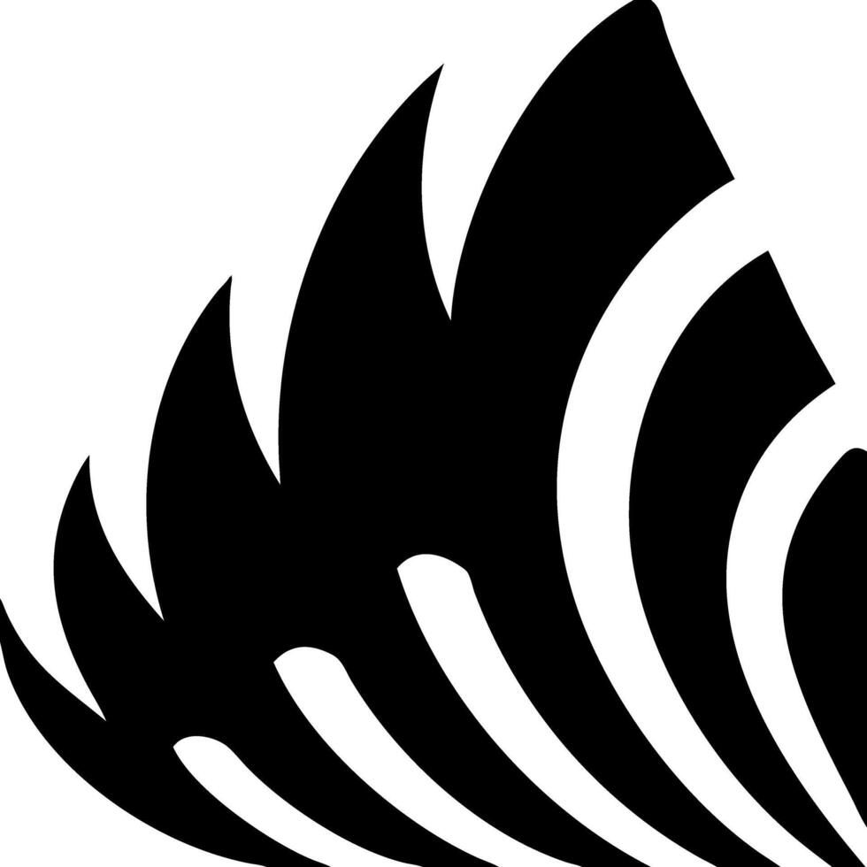 Abstract Black Feather Pattern Design for Art and Decor Applications vector