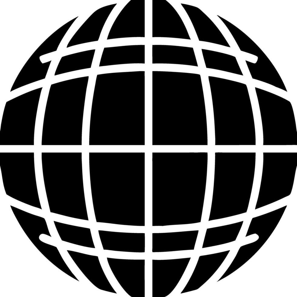 Abstract Black Globe Grid for Global Networking and Communication Design vector