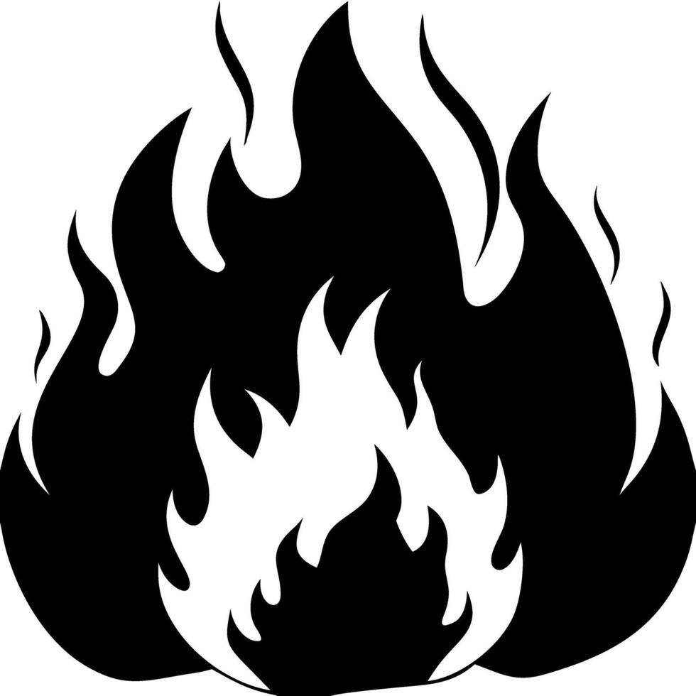 Abstract Black Flame Silhouette Design for Tattoos and Graphic Projects vector