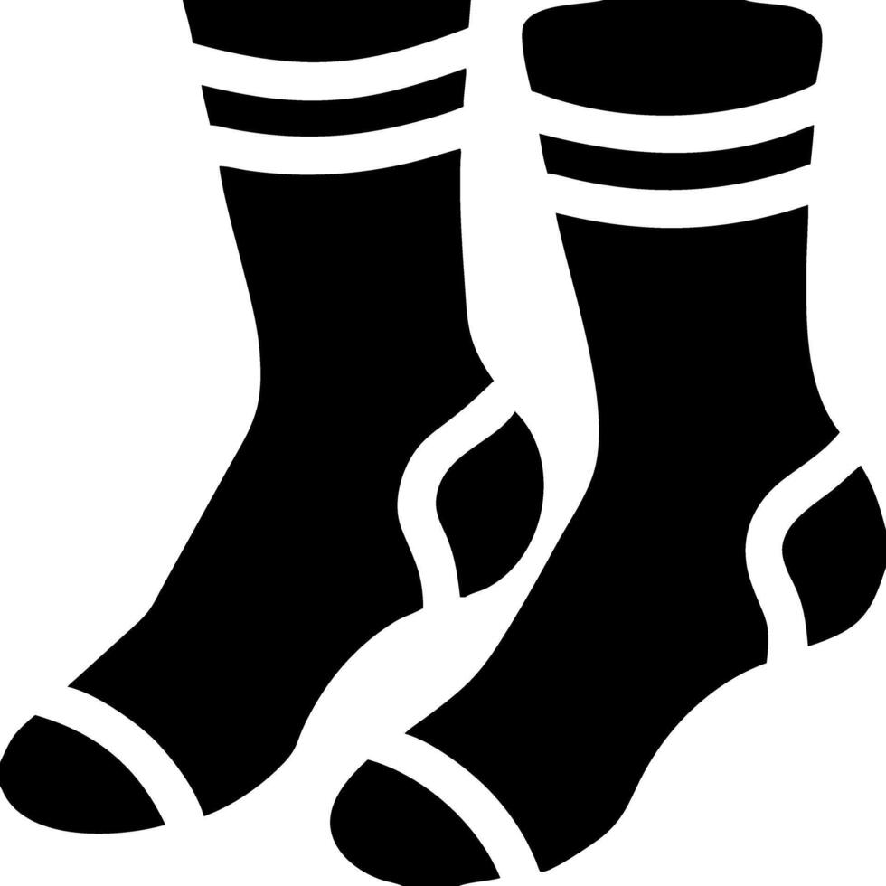 Abstract Black Socks Silhouette Art for Fashion Design and Branding vector