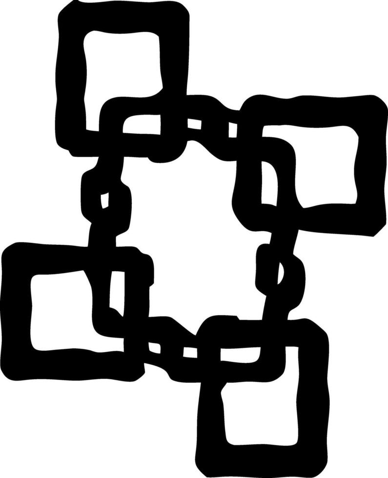Abstract Interlocking Square Pattern Design for Modern Decor vector