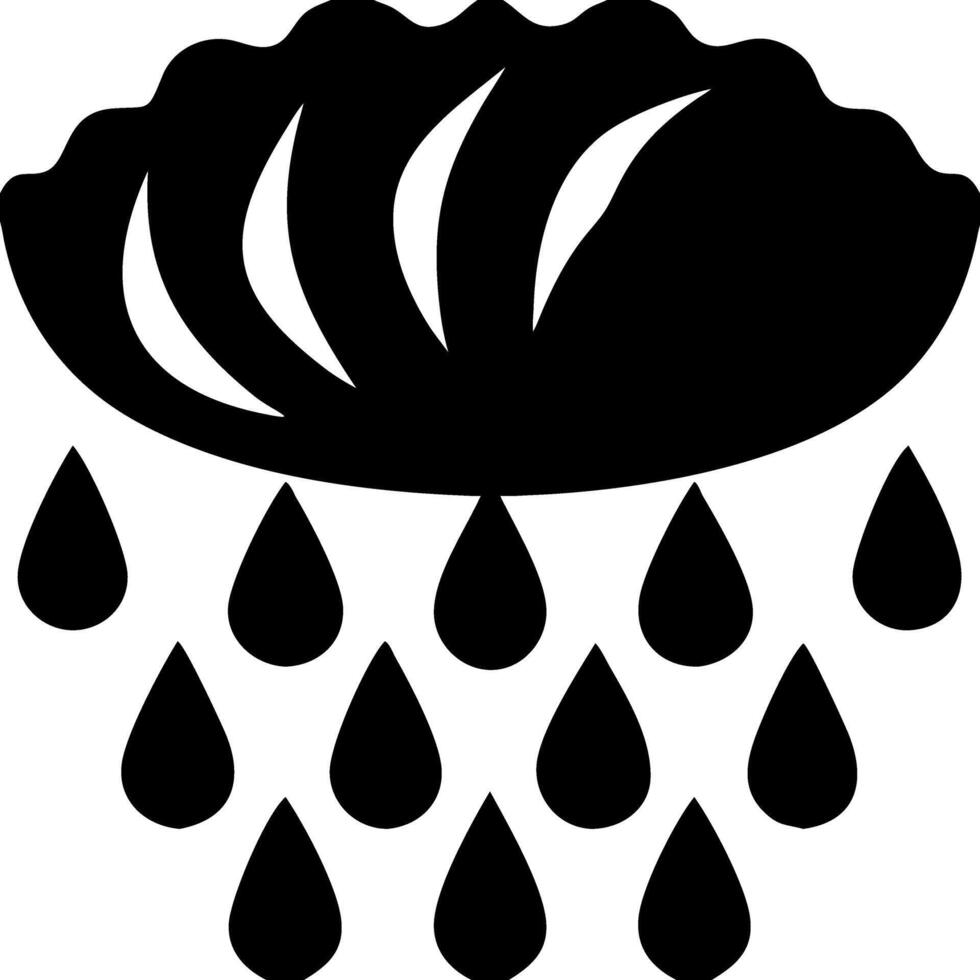 Abstract Lotus Flower and Rain Droplets for Design and Decoration vector