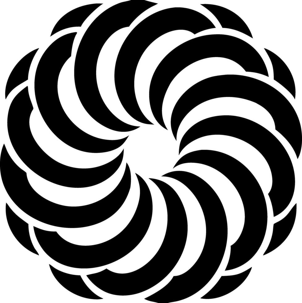 Abstract Spiral Pattern for Tattoo and Design Projects vector
