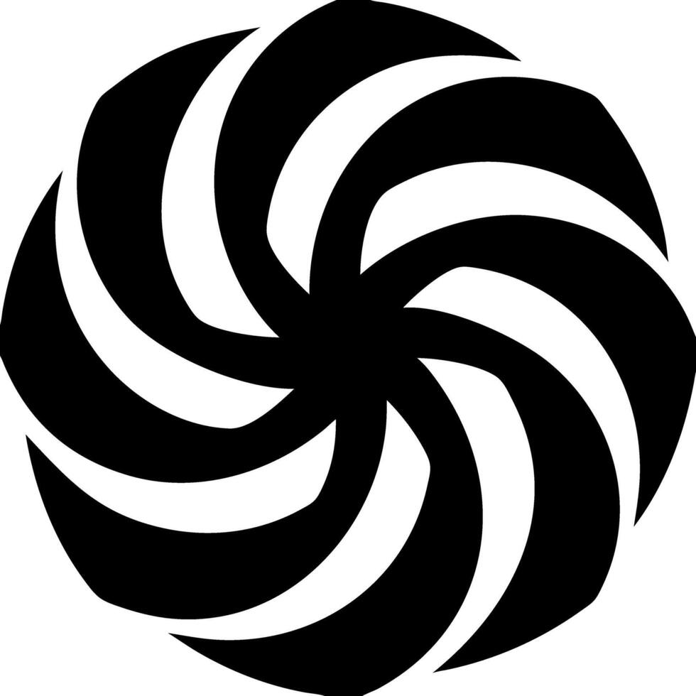 Abstract Spiral Swirl Design for Tattoo and Decorative Art vector