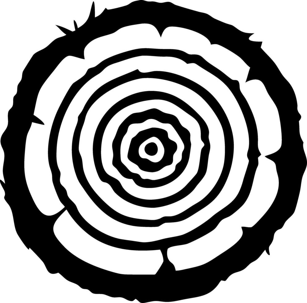 Abstract Tree Rings for Nature Design and Coloring Books vector