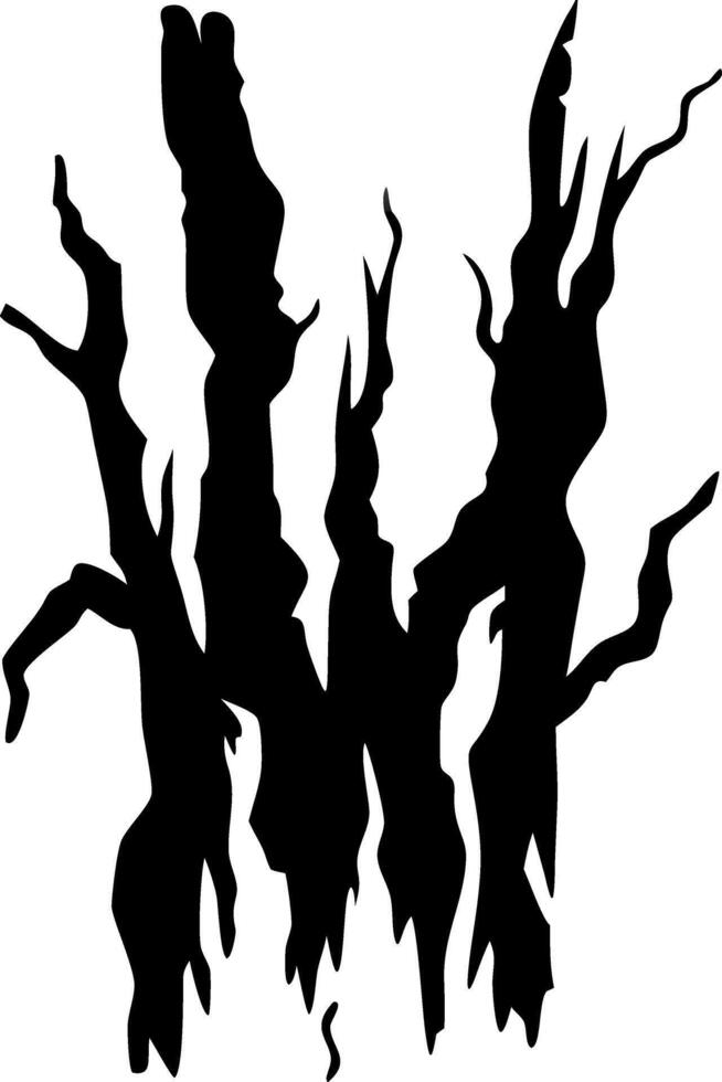 Abstract Tree Silhouette Art for Tattoo or Graphic Design vector