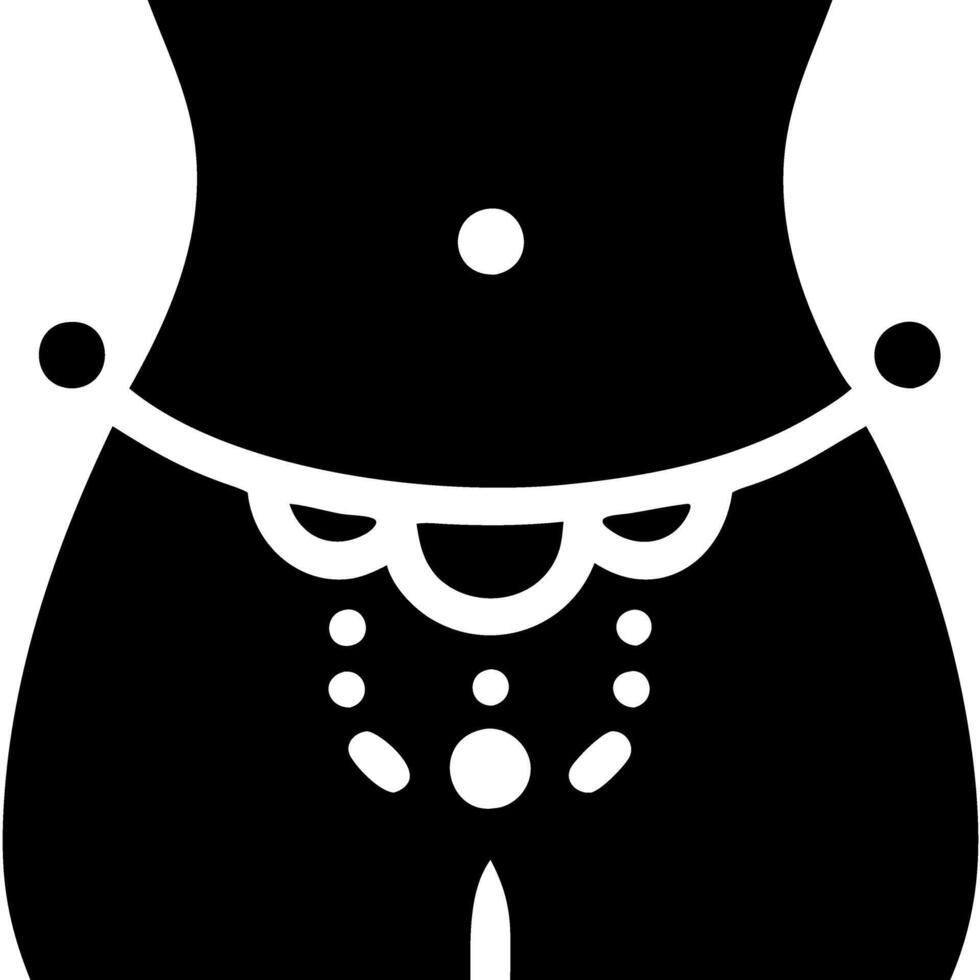 Abstract Tribal Belly Ornament Design for Tattoos and Decorative Art Projects vector