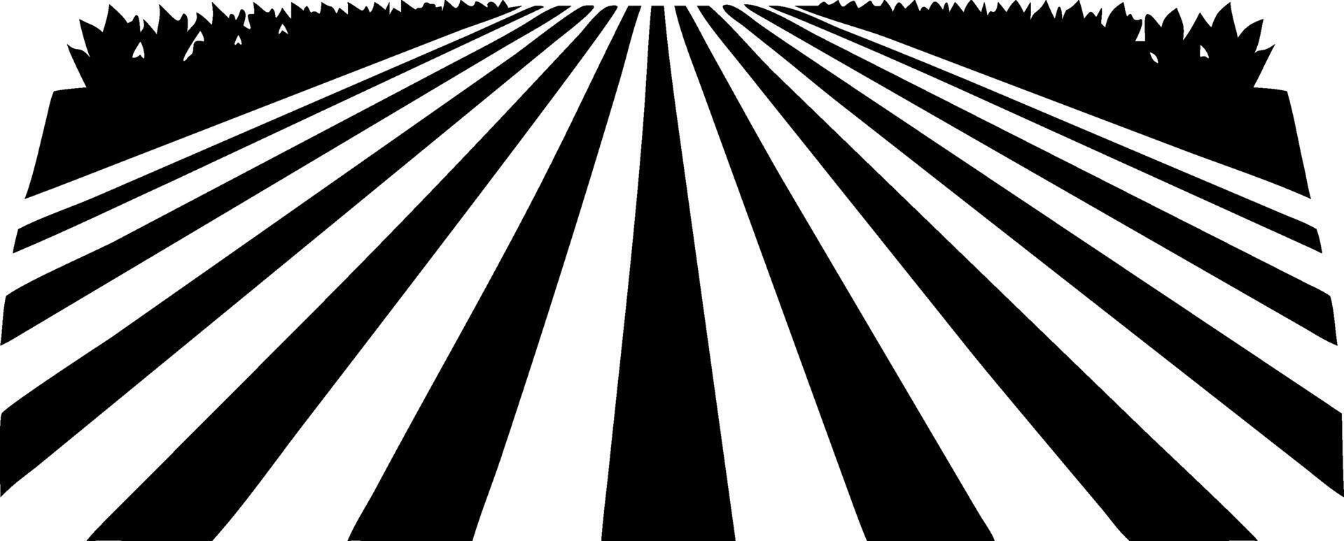 Abstract Field Rows Minimalist Agricultural Landscape Design vector
