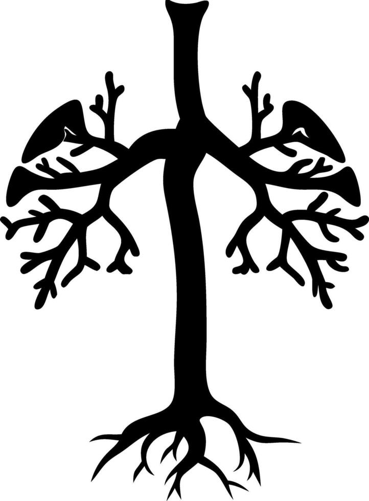 Anatomical Tree Symbolizing Lungs and Nature Illustration for Health Concepts vector