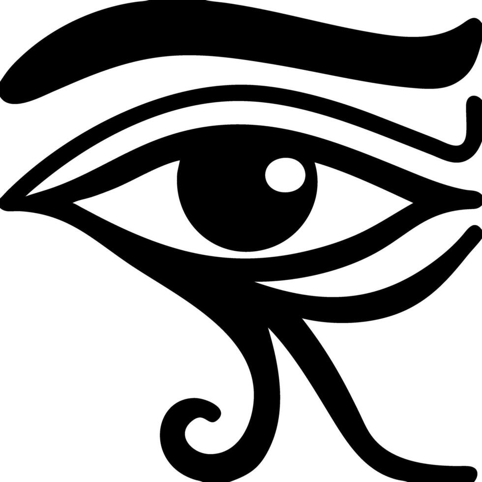 Ancient Egyptian Eye of Horus Symbol for Art and Tattoo Design vector