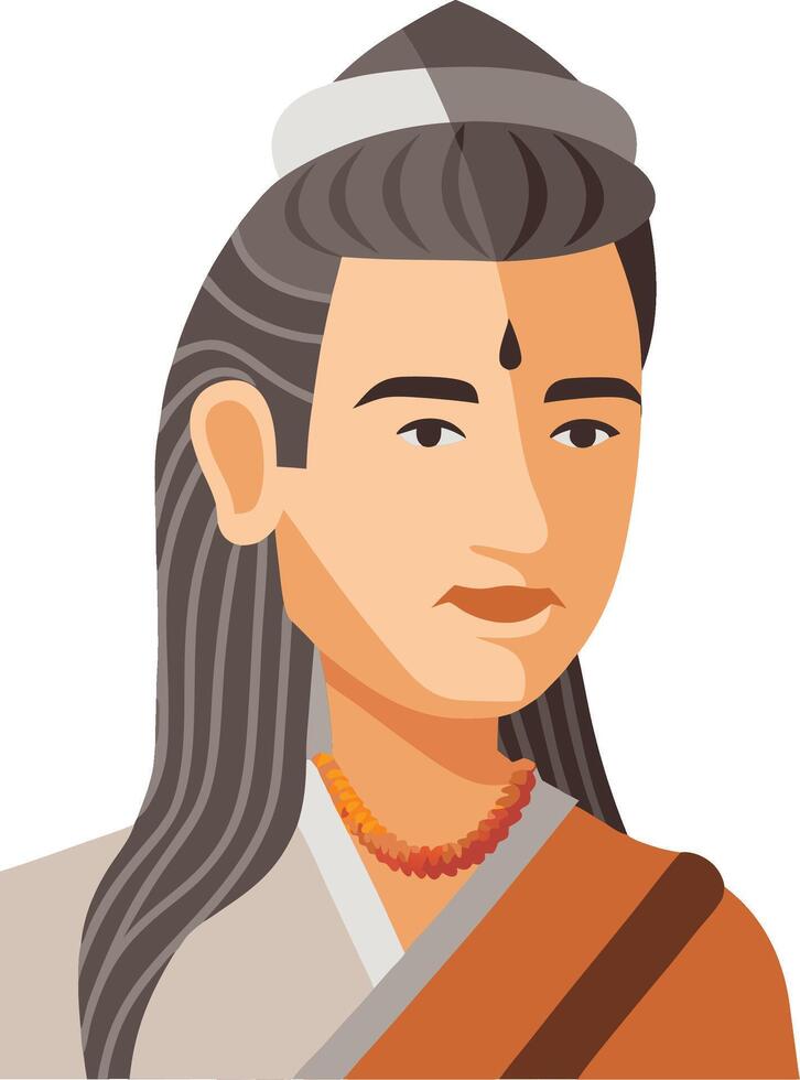 Ancient Indian Sage Illustration Spiritual for Educational and Cultural Use vector