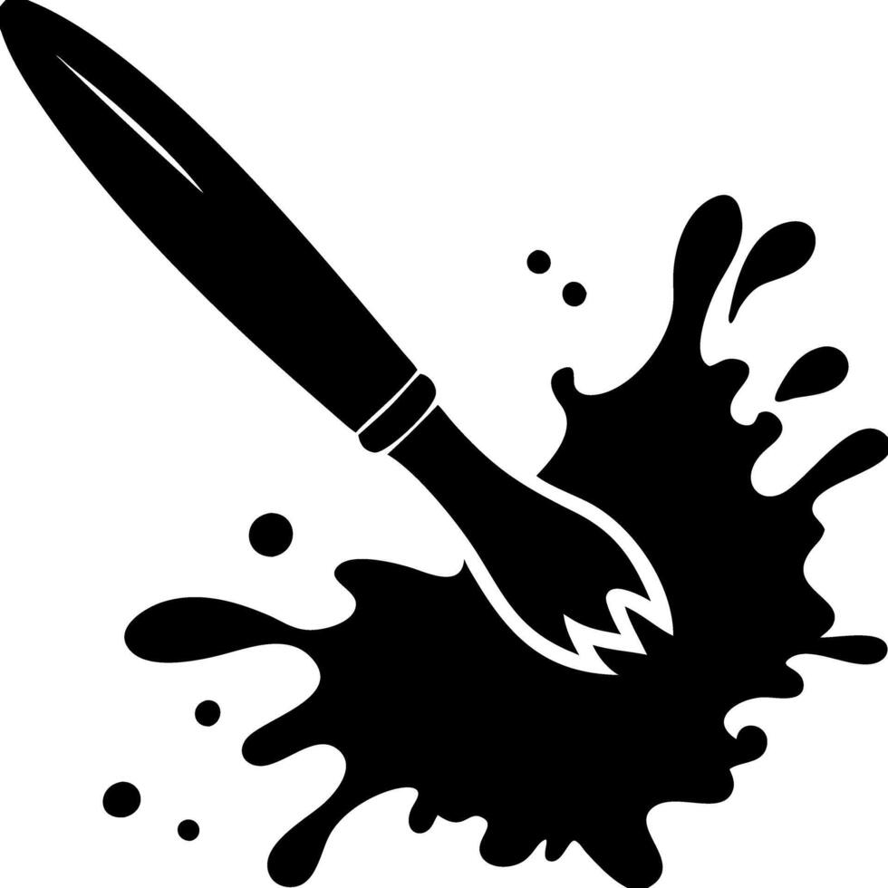 Artistic Paintbrush Splash Illustration for Creative Design Projects vector