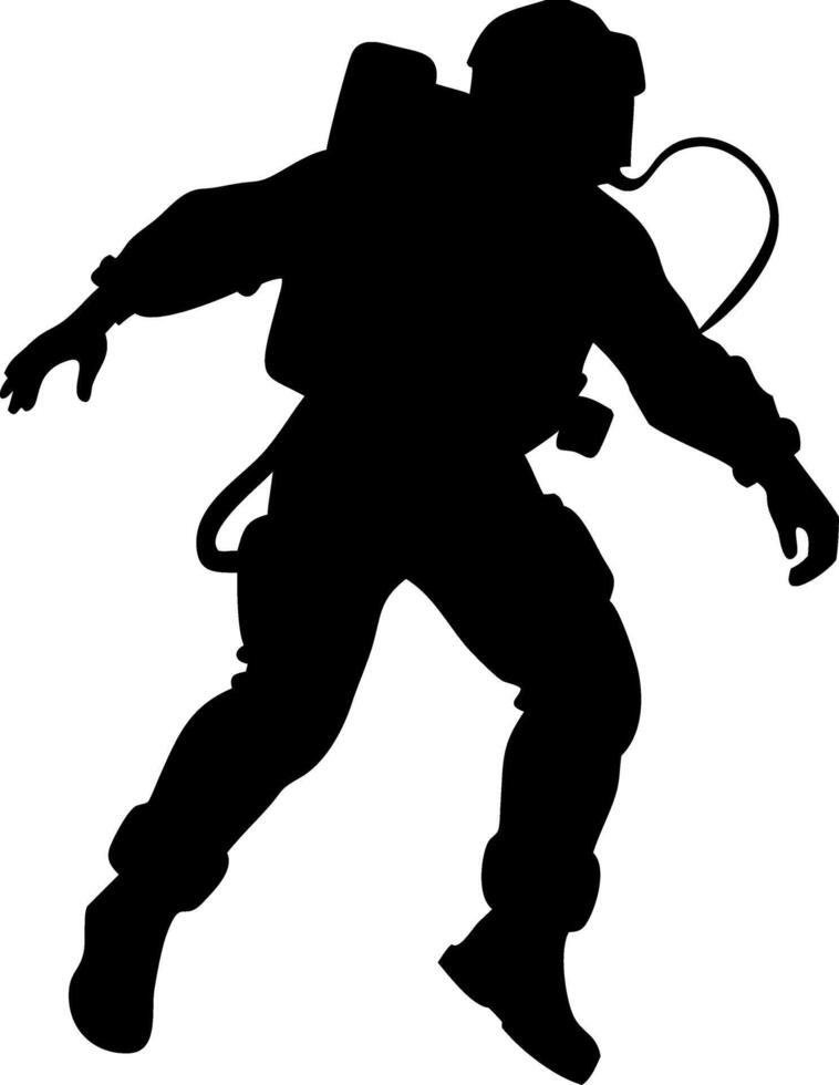 Astronaut Silhouette Space Exploration Adventure Design vector