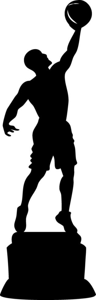 Basketball Player Silhouette Dunk for Sports Design and Art Projects vector