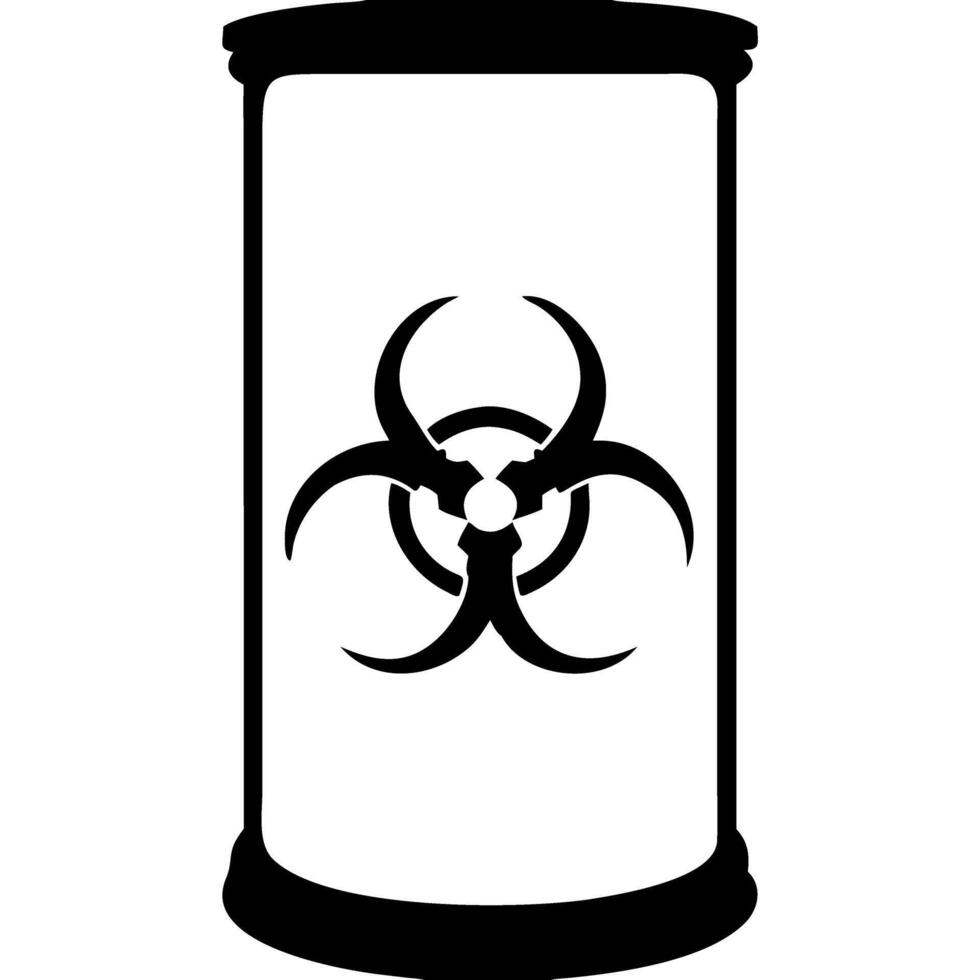 Biohazard Symbol on Barrel for Safety Warnings and Hazardous Material Illustrations vector