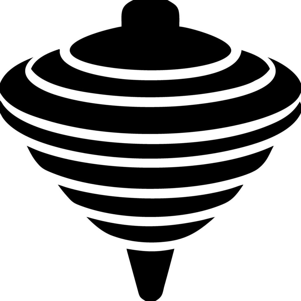 Black Abstract Spiral Top Illustration for Design and Art Projects vector